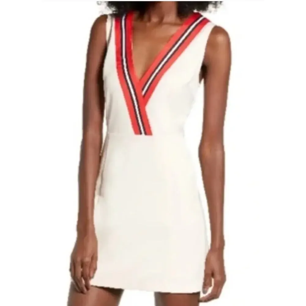PREPPY ACADEMIA English Factory Varsity Stripe Dress – Country Club Style M NWOT